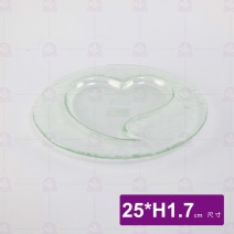 窯燒玻璃Love圓盤-透明 NFL-2525W-T