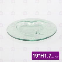 窯燒玻璃Love圓盤-綠色 NFL-1919W-G