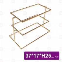 工業風雙層多用途盤架-金黃 CF-33622-KG