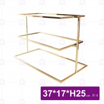 工業風雙層多用途盤架-金黃 CF-33622-KG