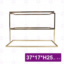 工業風雙層多用途盤架-金黃 CF-33622-KG