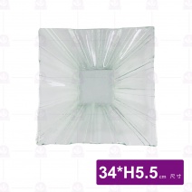 窯燒玻璃正方深盤 FL-0305