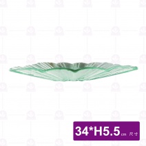 窯燒玻璃正方深盤 FL-0305