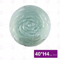 窯燒玻璃玫瑰圓盤 NFL-4040-P-G