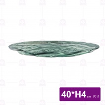 窯燒玻璃玫瑰圓盤 NFL-4040-P-G