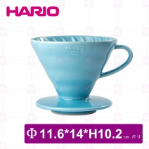 【日本HARIO】V60粉藍02彩虹磁石濾杯(1~4杯用)