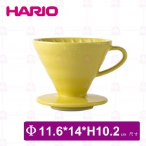 【日本HARIO】V60檸檬黃02彩虹磁石濾杯(1~4杯用)