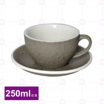 【LOVERAMICS愛陶樂】蛋形卡布杯盤組-花崗岩色 250ml