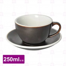 【LOVERAMICS愛陶樂】蛋形卡布杯盤組-火藥色 250ml