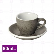 【LOVERAMICS愛陶樂】蛋形濃縮咖啡杯盤組-花崗岩色 80