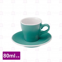 【LOVERAMICS愛陶樂】鬱金香濃縮咖啡杯盤組-藍綠色 80
