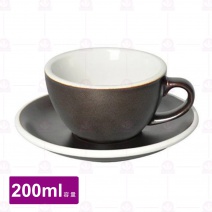 【LOVERAMICS愛陶樂】蛋形卡布杯盤組-火藥色 300cc