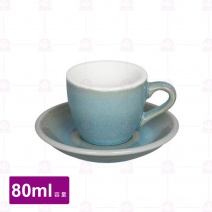【LOVERAMICS愛陶樂】蛋形濃縮杯盤組-冰湖色 80cc