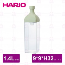 【日本HARIO】KAB-120-SG 方形白冷泡茶壺-綠色
