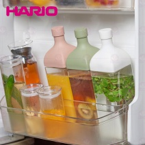 【日本HARIO】KAB-120-SPR 方形白冷泡茶壺-粉色