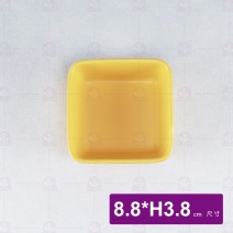 方形瓷碗-無光黃