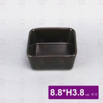 方形瓷碗-無光黑