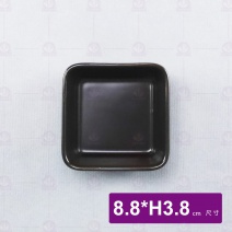 方形瓷碗-無光黑