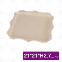 棱邊正方盤10吋-無光卡其 18-JL04-10-K