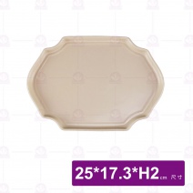 平底立邊棱型盤10吋-無光卡其 18-JL08-10-K