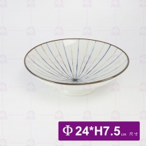 藍線紋拉麵碗 9.5吋 Φ24xH7.5cm