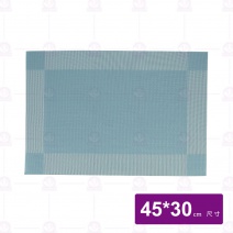 水藍色四角對框PVC餐墊
