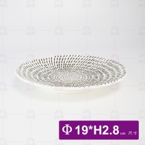 盧森圓淺盤 流星雨亮19cm