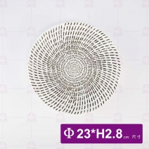 盧森圓淺盤 流星雨亮白23cm