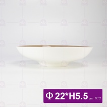 圓形深湯盤8.75吋-歲月印記灰