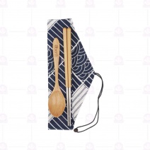 【雅柏】304餐具組(木尖匙)綁帶8號