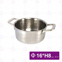 三層鋼錘印湯鍋B款(附蓋)-銀色
