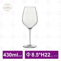 【InAlto】TRE M 強化無鉛水晶酒杯-430ml(6入/盒)