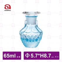 【日本ADERIA】日本水藍鑽刻豆醬油瓶-65ml