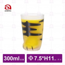 【日本ADERIA】Coconeco 日本貓腳杯 小老虎-300ml