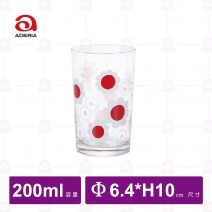 【日本ADERIA】昭和系列直杯 紅花-200ml