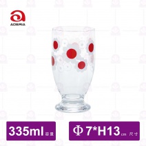【日本ADERIA】昭和系列飲料杯 紅花-335ml