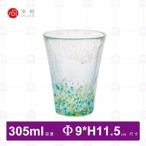 【日本津輕】手作金箔山空飲料杯-305ml
