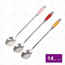 水鑽腰型咖啡匙-粉/紅/金(單入)