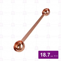 不銹鋼玫瑰金雙頭計量匙-5/15cc