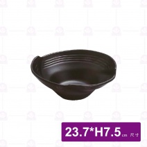 【HS】陶面風雅翅碗 9.3吋-黑 (JA314)(12入/盒)