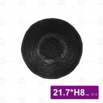 【HS】陶面岩燒拉麵碗 8.5吋-黑 (JA327)(12入/盒)