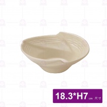 【HS】陶面風雅翅碗(中)-粉盈 (JA312)(12入/盒)