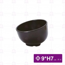 【HS】巨蛋斜口盅 3.5吋-黑 (520)(12入/盒)