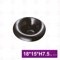【HS】斜式造型缽-黑 (HS355)(12入/盒)