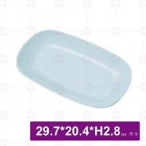 【HS】長方盤 12吋-青瓷 (304)(12入/盒)