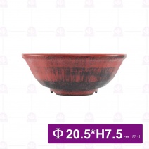【HS】陶面橫紋麵碗-炙燒 (JA339-1)(12入/盒)