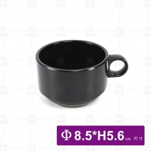 【HS】附耳咖啡杯-黑(122)