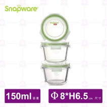 【美國康寧 CORELLE】寶寶用玻璃保鮮盒-圓形(三入裝)