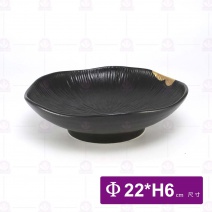 黑鋦瓷櫻花之戀-8.7吋湯盤(深)