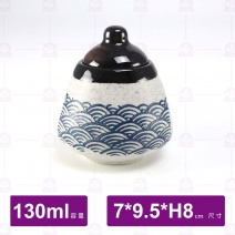 【日本】日式浪紋陶瓷醬油壺